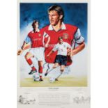 Tony Adams signed artist's proof colour photographic print by Gary Brandham, signed by both player