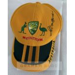 Australia cricketer Allan Border signed memorabilia, comprising: Australian ODI cricket cap,
