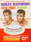 Muhammad Ali v Ernie Terrell official programme for the fight at the Houston Astrodome 6th