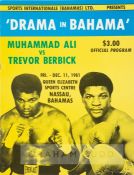 Official programme for the Muhammad Ali v Trevor Berbick fight in Nassau, Bahamas 11 December