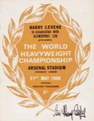 Sir Henry Cooper signed Muhammad Ali v Henry Cooper official onsite programme, held at Highbury on