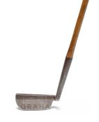 A design-registered ‘Mystic’ putter, with an exceptionally wry-neck, REGd. No. 748082, hickory