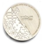 2014 Sochi Winter Olympic Games participation medal, of circular form, steel, obverse with Sochi
