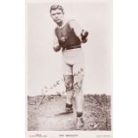 Former British & Commonwealth Heavyweight Champion Joe Beckett signed b & w promotional