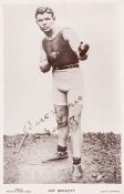 Former British & Commonwealth Heavyweight Champion Joe Beckett signed b & w promotional