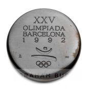 1992 Barcelona Olympic Games burnished copper participation medal, designed Xavier Corbero, of