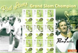 Tennis legend Rod Laver signed official Australia Post “Rod Laver – Grand Slam Champion” Stamp