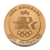 1984 Los Angeles Olympic Games bronze volunteer's participation medal, designed by Dugald Stermer,