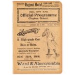 Hull City A.F.C. v Clapton Orient match programme, 3rd December 1910, No.8 4th season, 16-page