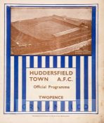 Grimsby Town v Arsenal FA Semi final programme at Leeds Road on 21st March 1936, centre page