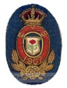 FA Official’s embroidered badge from the 1907 England v Scotland British Home Championship match