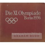 1936 Berlin Olympic Games collector's cards album, 21-page album with coloured cover, with approx.
