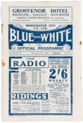 Manchester City 'Blue & White' official programme v Everton, at Maine Road, 9th November 1935,