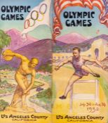 1932 Los Angeles Olympic Games city guide brochure, 24-page folded brochure, with a colourful Art