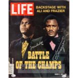 Life Magazine 5th March 1971 double-signed by Muhammad Ali and Joe Frazier on the front cover