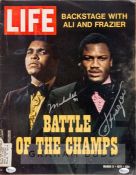 Life Magazine 5th March 1971 double-signed by Muhammad Ali and Joe Frazier on the front cover