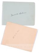 Two British Olympic track and field athletes signed album pages, Douglas Lowe and Harold Abrahams,