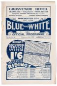 Manchester City 'Blue & White' official programme v Sunderland,  at Maine Road, 2nd February 1938,