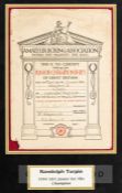 1944 Amateur Boxing Association Junior 9st 7lbs Championship of Great Britain certificate awarded to