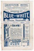 Manchester City 'Blue & White' official programme v Aston Villa, at Maine Road, 21st October 1933,