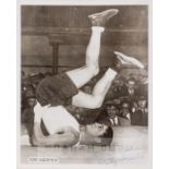 Former Welterweight Ruby Goldstein “The Jewel of the Ghetto” signed b & w promotional photograph,