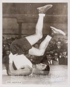 Former Welterweight Ruby Goldstein “The Jewel of the Ghetto” signed b & w promotional photograph,