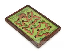 World War I Trench Football propaganda game, circa 1916, a skill game in which the player has to