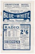 Manchester City 'Blue & White' official programme v Portsmouth, at Maine Road, 28th September