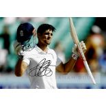 England cricket record Test Match runs scorer Sir Alastair Cook signed mini bat and action