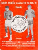 Official programme for the Muhammad Ali v Joe Bugner fight at Caesar's Palac, Las Vegas, 14 February