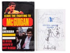 Multi signed Boxing writers’ club Golden Jubilee dinner menu, held at The Savoy on 20th September