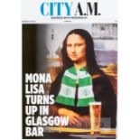 Gerard Burns (Scottish, b.1961), MONA LISA TURNS UP IN GLASGOW BAR, circa 2017, depiction of the