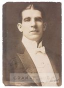 Former world Heavyweight Champion James J Corbett signed b & w promotional photographic card, signed