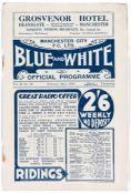 Manchester City 'Blue & White' official programme v Preston North End, at Maine Road, 22nd