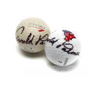 Two Arnold Palmer signed golf balls, including an interesting Maxfli DDH 500 bearing the logo of the
