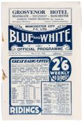 Manchester City 'Blue & White' official programme v Middlesbrough, at Maine Road, 7th March 1936,