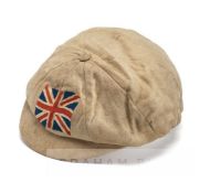 The London 1908 Olympic Games white Great Britain cap issued to the double-medal winning