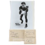 Two signed handwritten and signed notes to ‘Bill’ from Max Baer and Buddy Baer, dated 1943 each