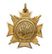 Gold medal for the 1894-95 National Physical Recreation Society, awarded to Helen Weir, 9ct. gold