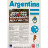 Fine set of 16 1978 World Cup posters each featuring a participating team, Spanish language, each
