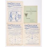 Six Representative Match programmes all played at Chelsea FC's Stamford Bridge ground, comprising: