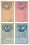 Four Ilford FC official match programmes, dating from 19321-32 to 1934-35, comprising v Trowbridge