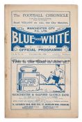 Manchester City v Newcastle United programme 16th November 1929