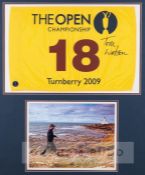 Tom Watson signed Turnberry 2009 Open Championship framed presentation, featuring a signed