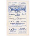 Gillingham v Newport County match programme,  23rd January 1937, No.13, 16-page programme with