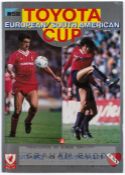 1984 European/South American Toyota Cup official programme, signed by the Liverpool team, 90-page