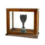 Fine quality cast bronze replica of the FIFA Jules Rimet Trophy, probably dating to the 1950 World