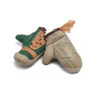 A pair of miniature leather boxing gloves signed by former World Heavyweight champion Jack