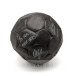 A multi nation signed South Africa 2010 FIFA World Cup football, by Alfred Dunhill, the brown ball