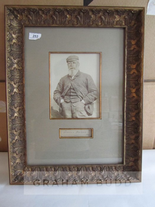 Tom Morris autographed framed presentation, mounted with an authenticated ink signature of the ' - Image 2 of 5